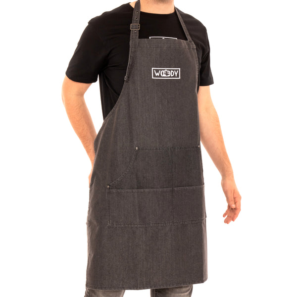 Woody Oven - Black Denim Apron